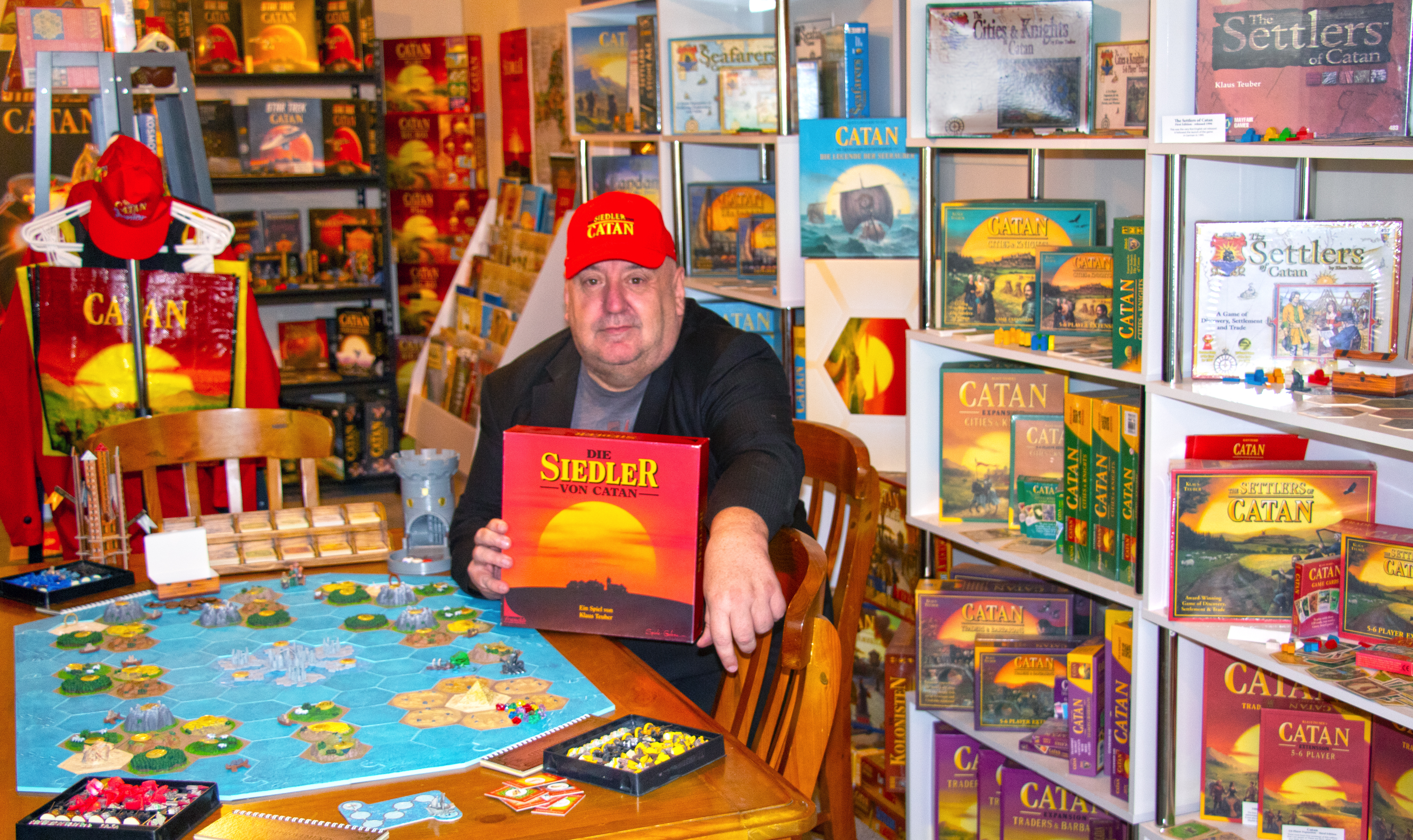 The image used in the book - me amongst my collection. Image