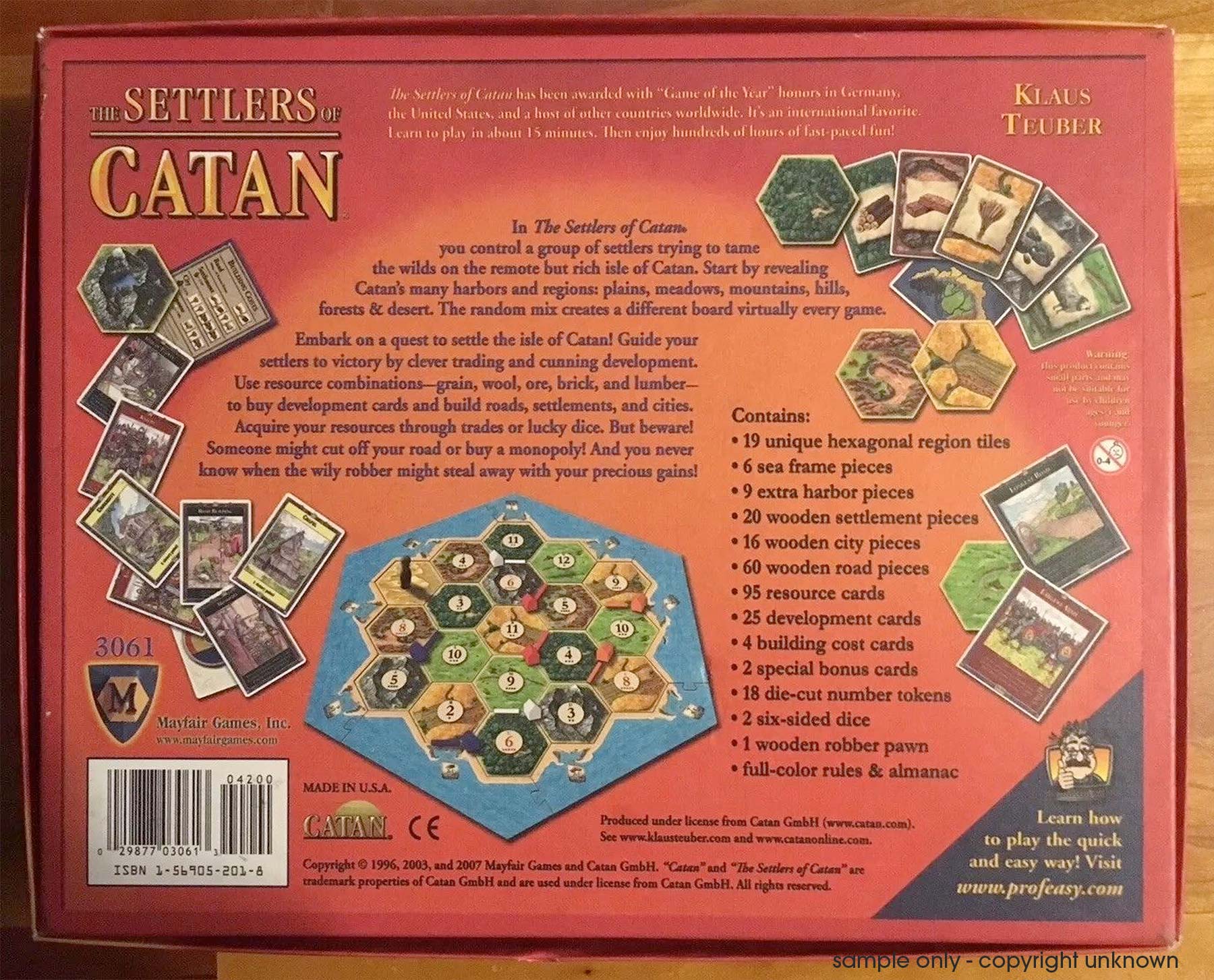 Orange All-72 for sale online Catan Studio Catan 5th Edition Cities & Knights Wood Base Set 