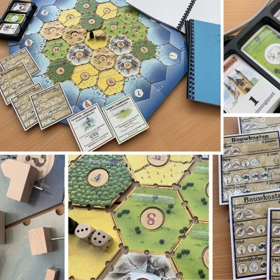 Catan set modified for Braille - Dutch