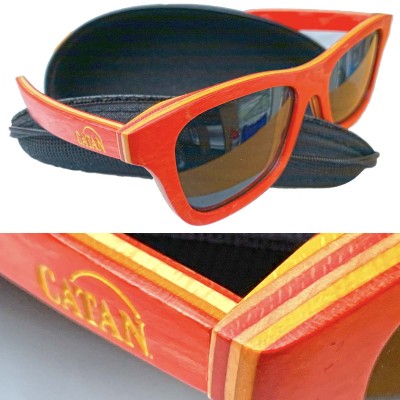 Wooden Sunglasses with Catan Logo