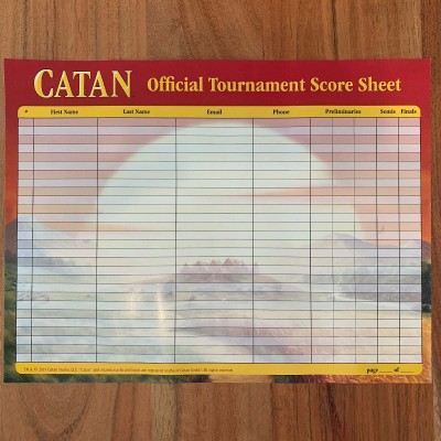 Tournament Score Sheet