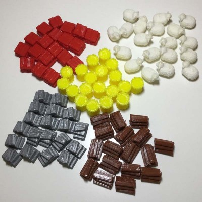 Settlers of Catan Set of Resources Plastic